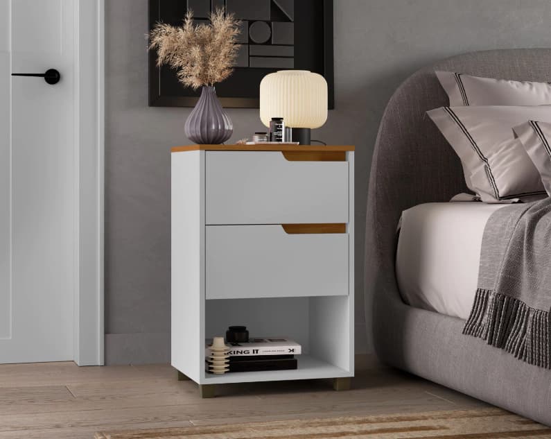 Mesa de Cabeceira Casamia Da Vinci (branco)