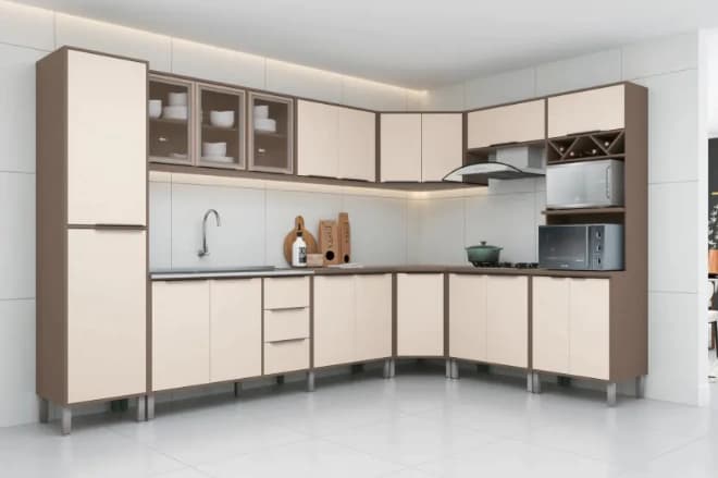 Cozinha Modulada Móveis Sul New Bela