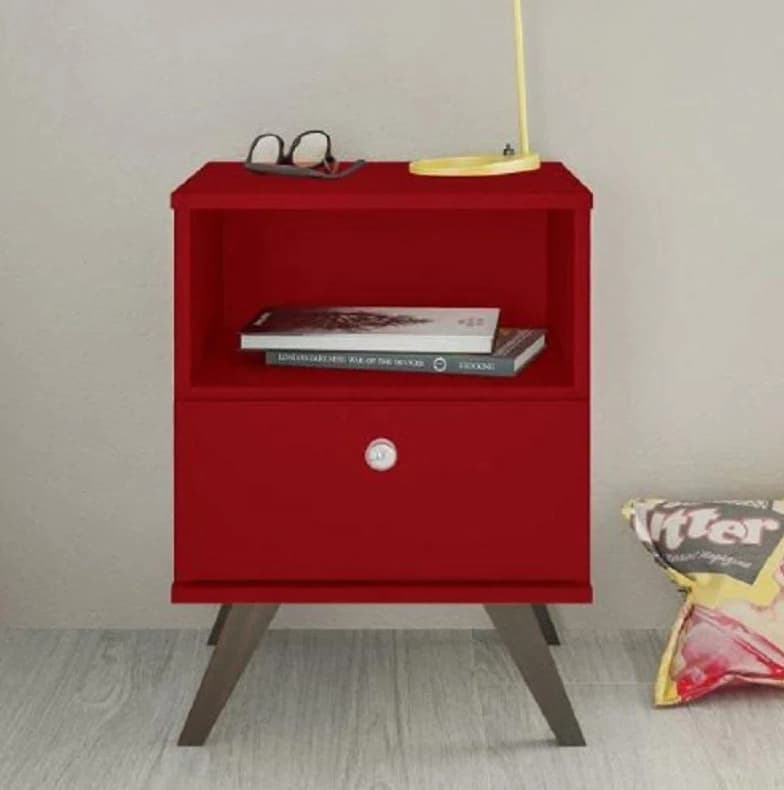 Criado Mudo MovelBento RT3019 (vermelho)