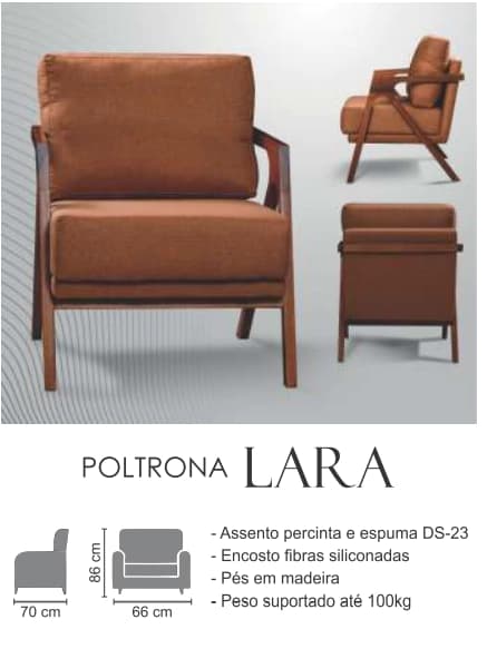 Poltrona JRV Lara Veludo (bege)