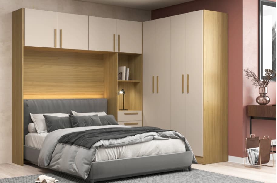 Quarto Móveis Sul San Raphael (canary/off white)