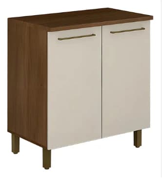 Balcão Valdemóveis Tarantela 0,80m 2 portas (chocolate/off white)