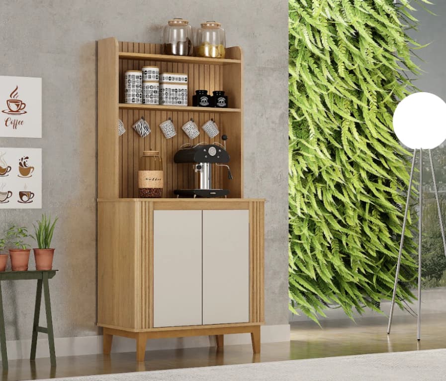 Cantinho do Cafe Valdemóveis Mantiqueira (cinamomo/off white)