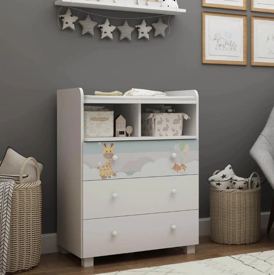 Cômoda Gelius Lua Mundo (branco)